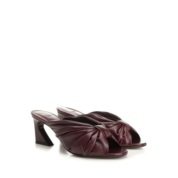 Fendi Women Slides In Shiny Nappa Leather - Picture 2 of 5